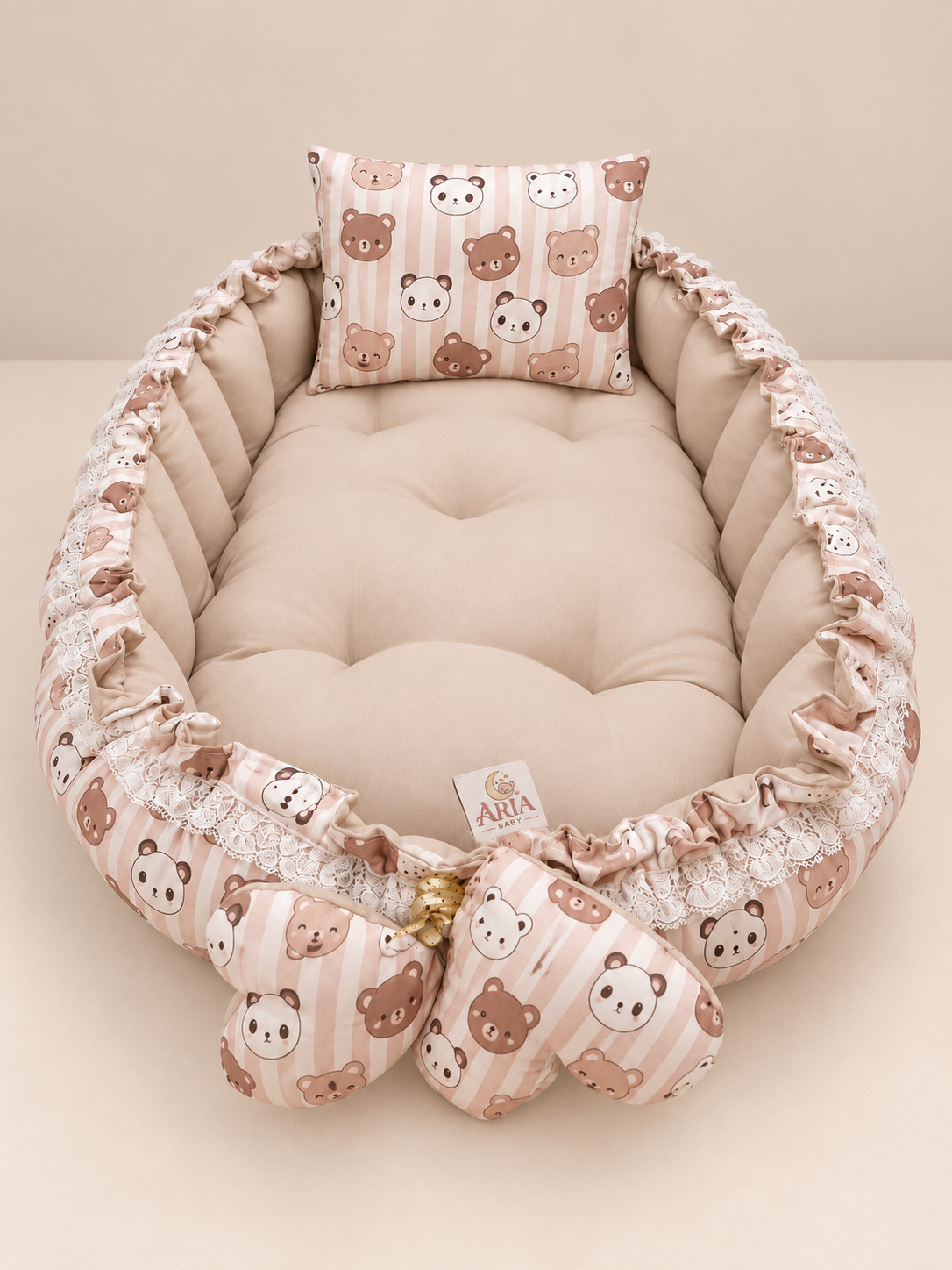 Banda Beige _ Oval Baby Nest
