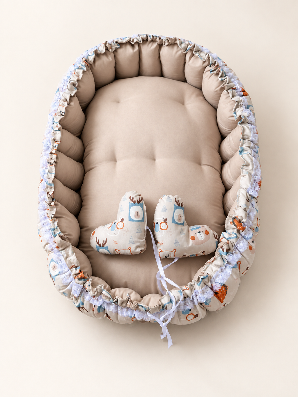Cute Beige _ Oval Baby Nest
