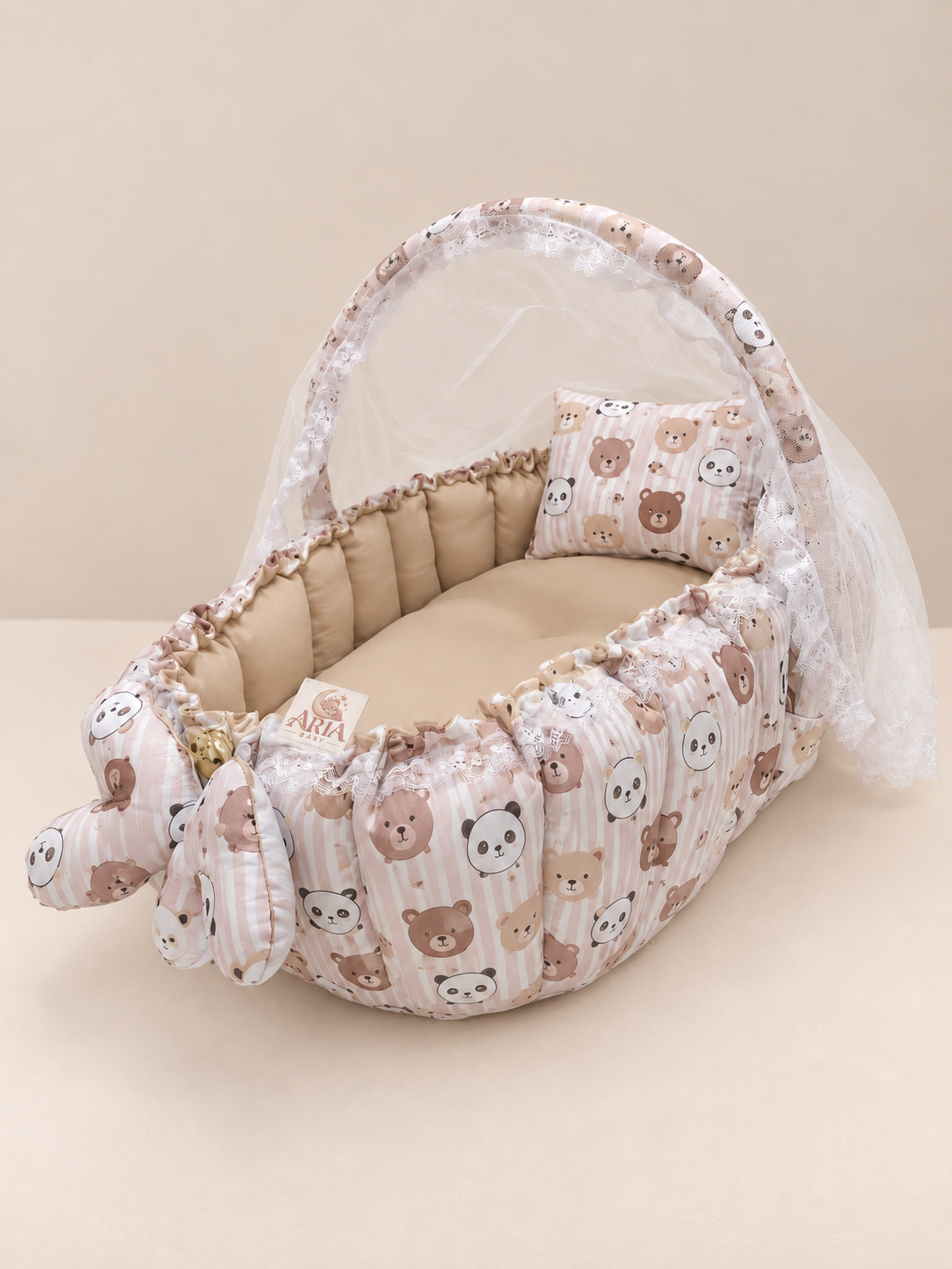 Banda Beige _ Oval Baby Nest