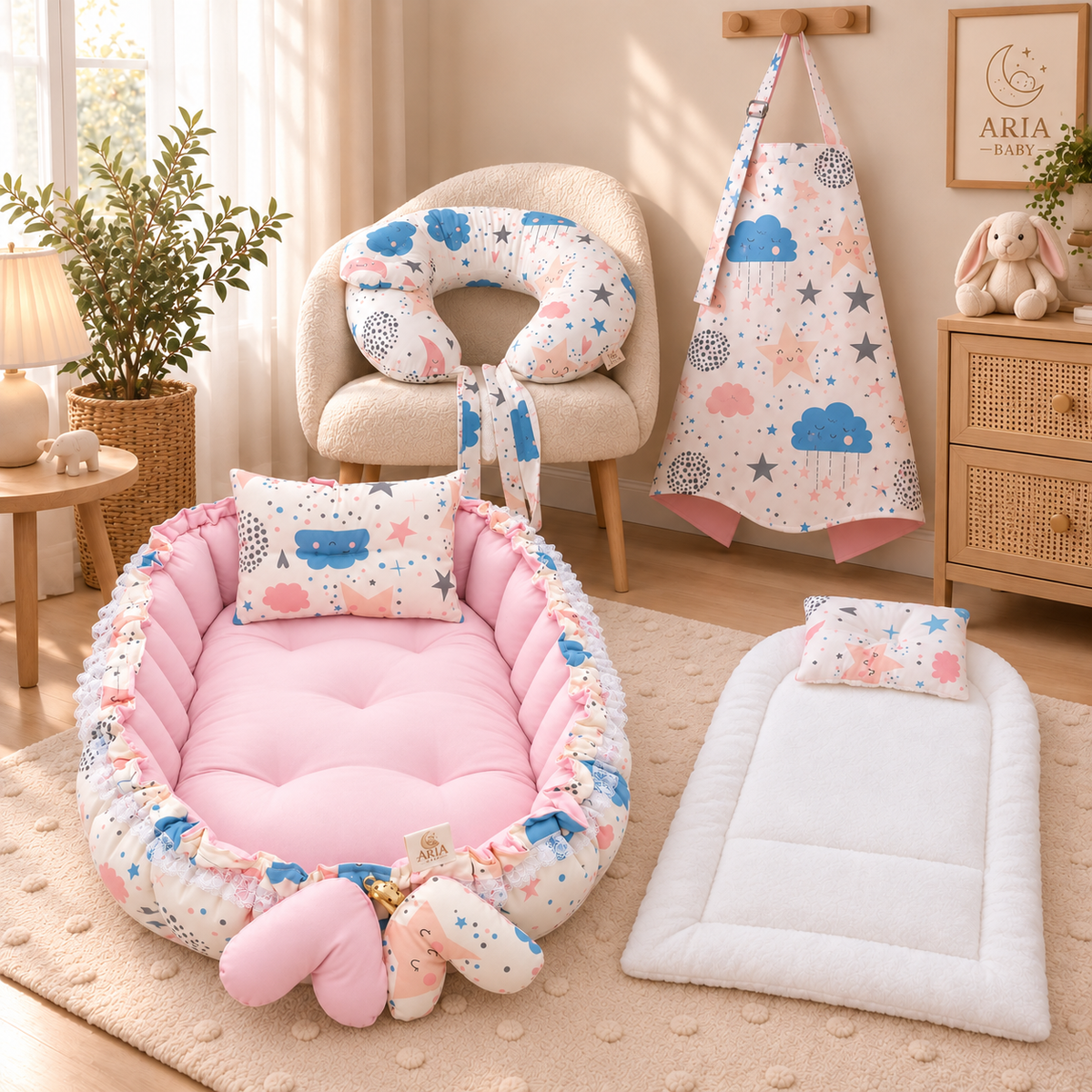 Rosy sky _ Oval Set