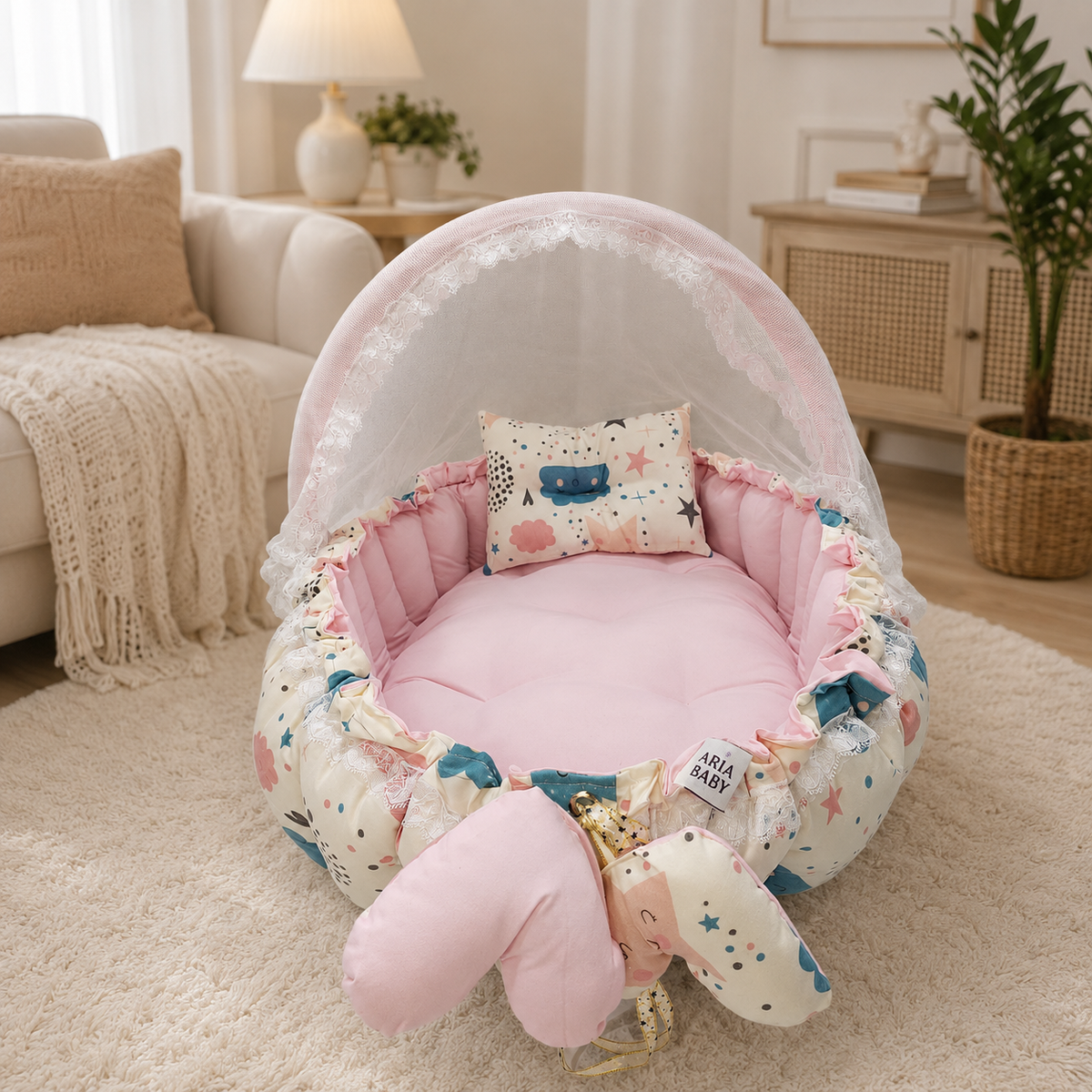 Rosy Sky _ Oval Baby Nest