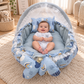 Dark Blue Rainbow _ Oval Baby Nest