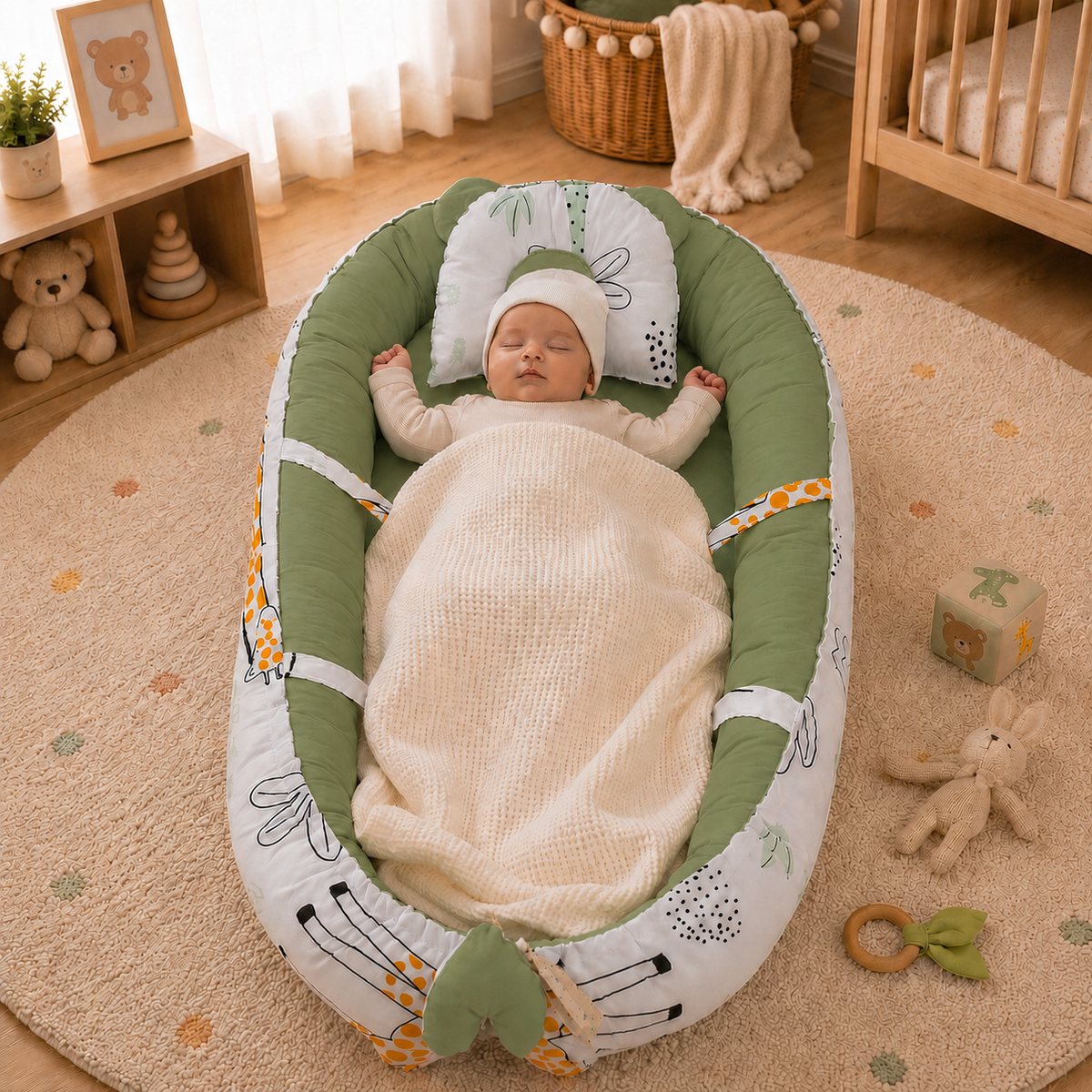 Giraffe Green _ Support Baby Nest
