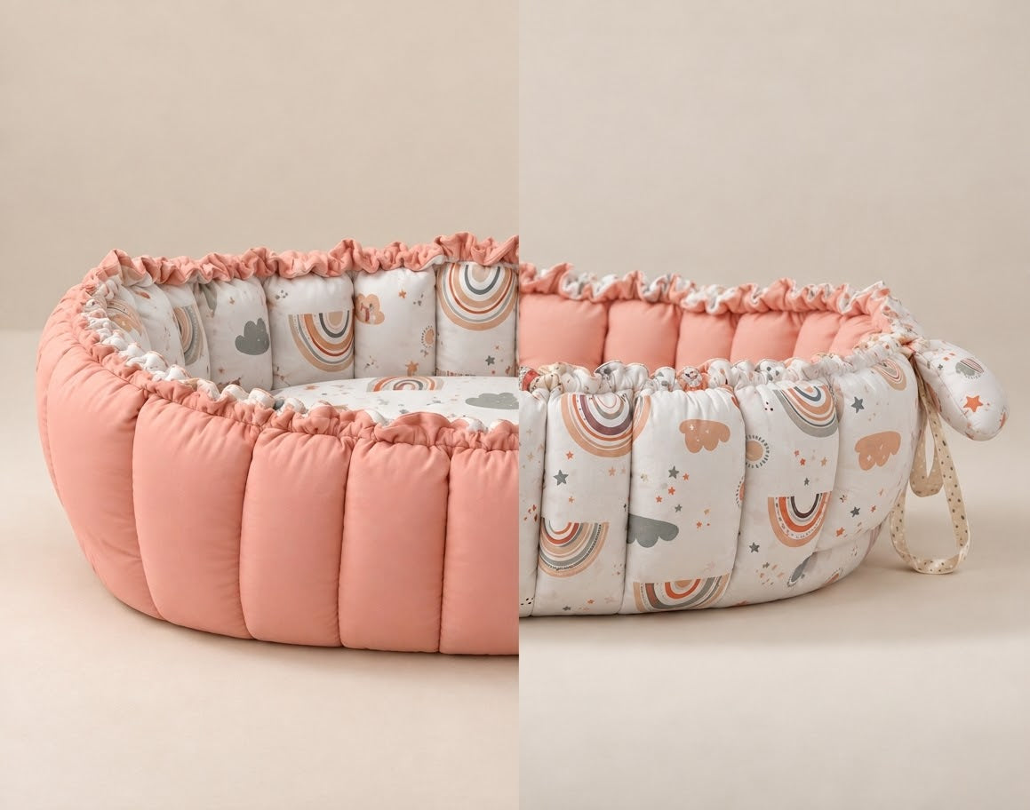 Pastel Rainbow _ Oval Baby Nest