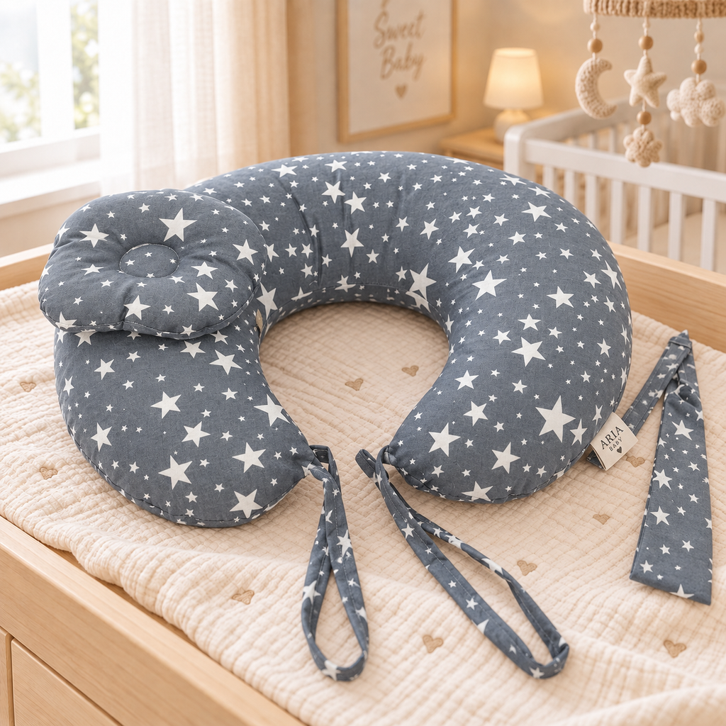Gray stars _ Nursing Pillow