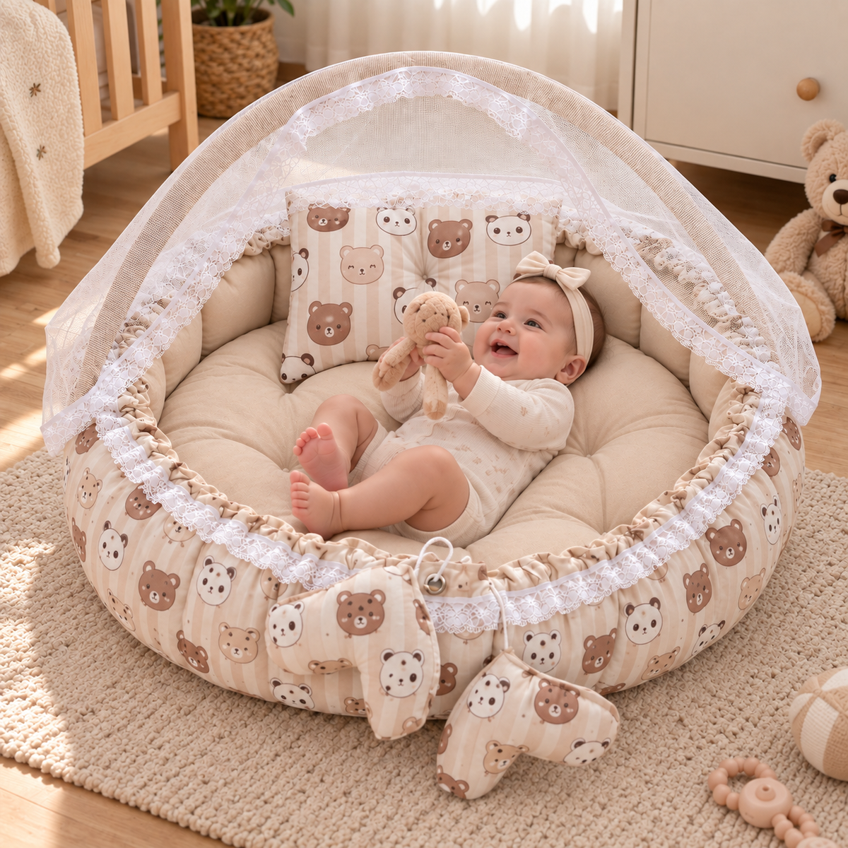 Banda Beige _ Round Baby Nest