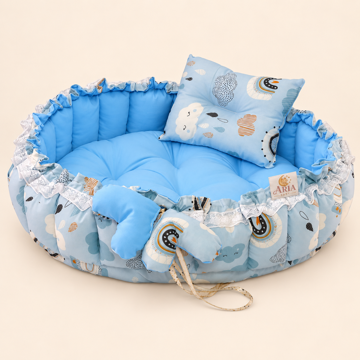 Blue Rainbow _ Round Baby Nest