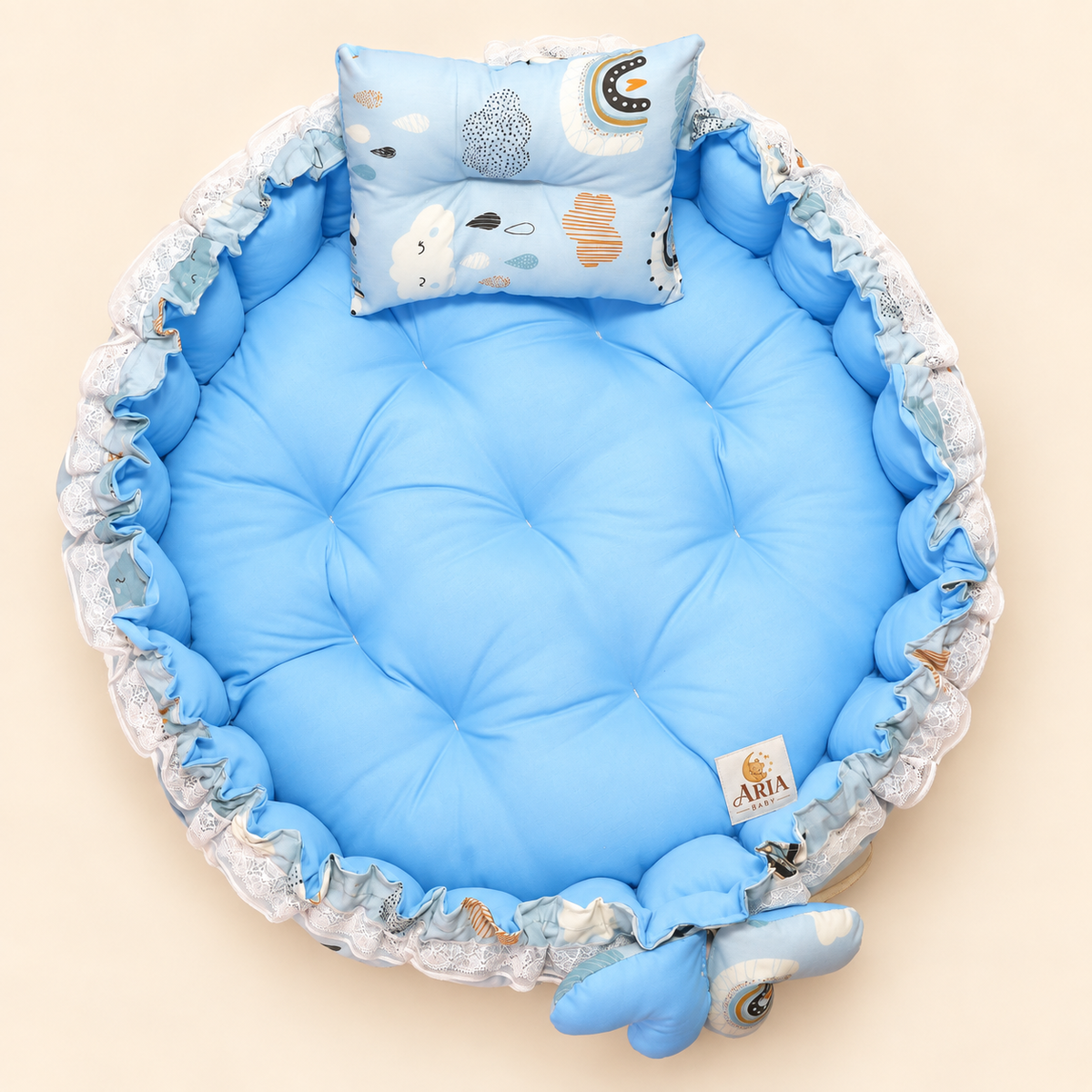 Blue Rainbow _ Round Baby Nest