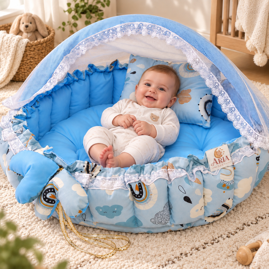 Blue Rainbow _ Round Baby Nest