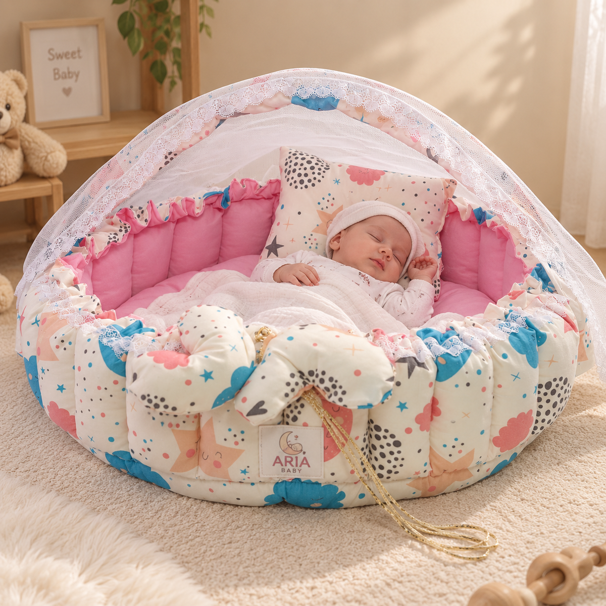 Rosy Sky _ Round Baby Nest