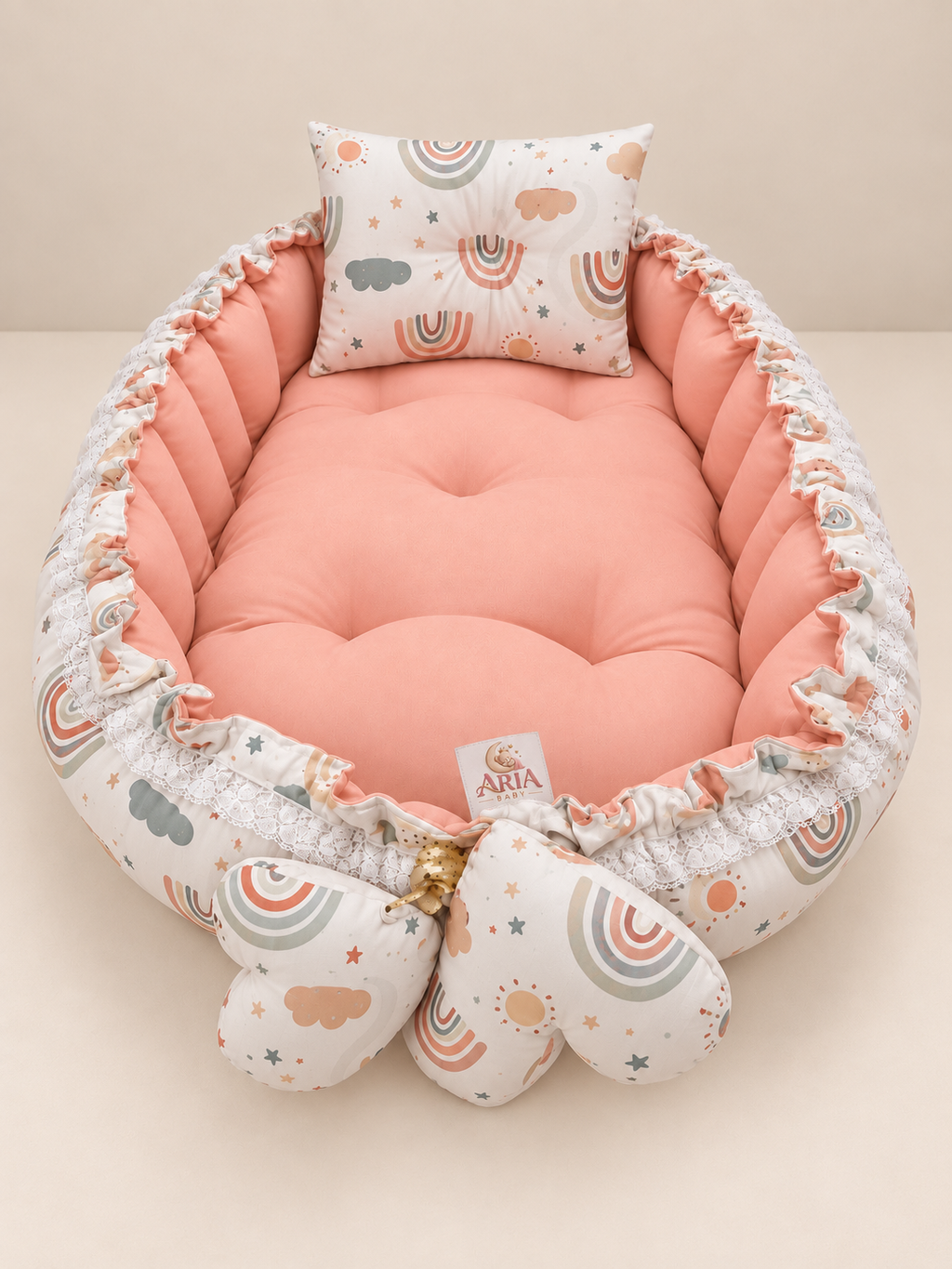 Pastel Rainbow _ Oval Baby Nest