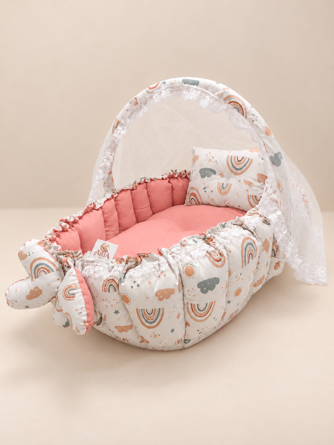 Pastel Rainbow _ Oval Baby Nest