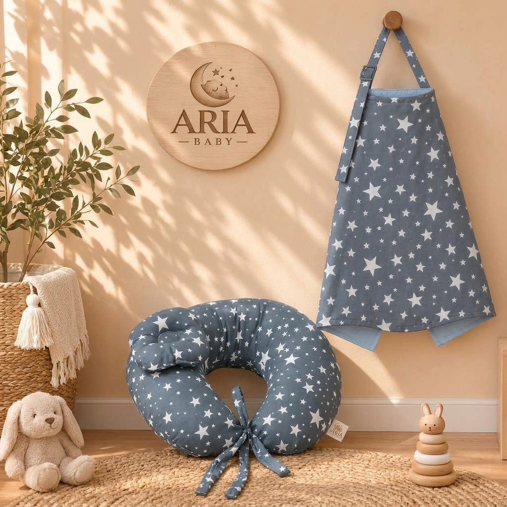 Gray Stars _ Nursing Comfort Set