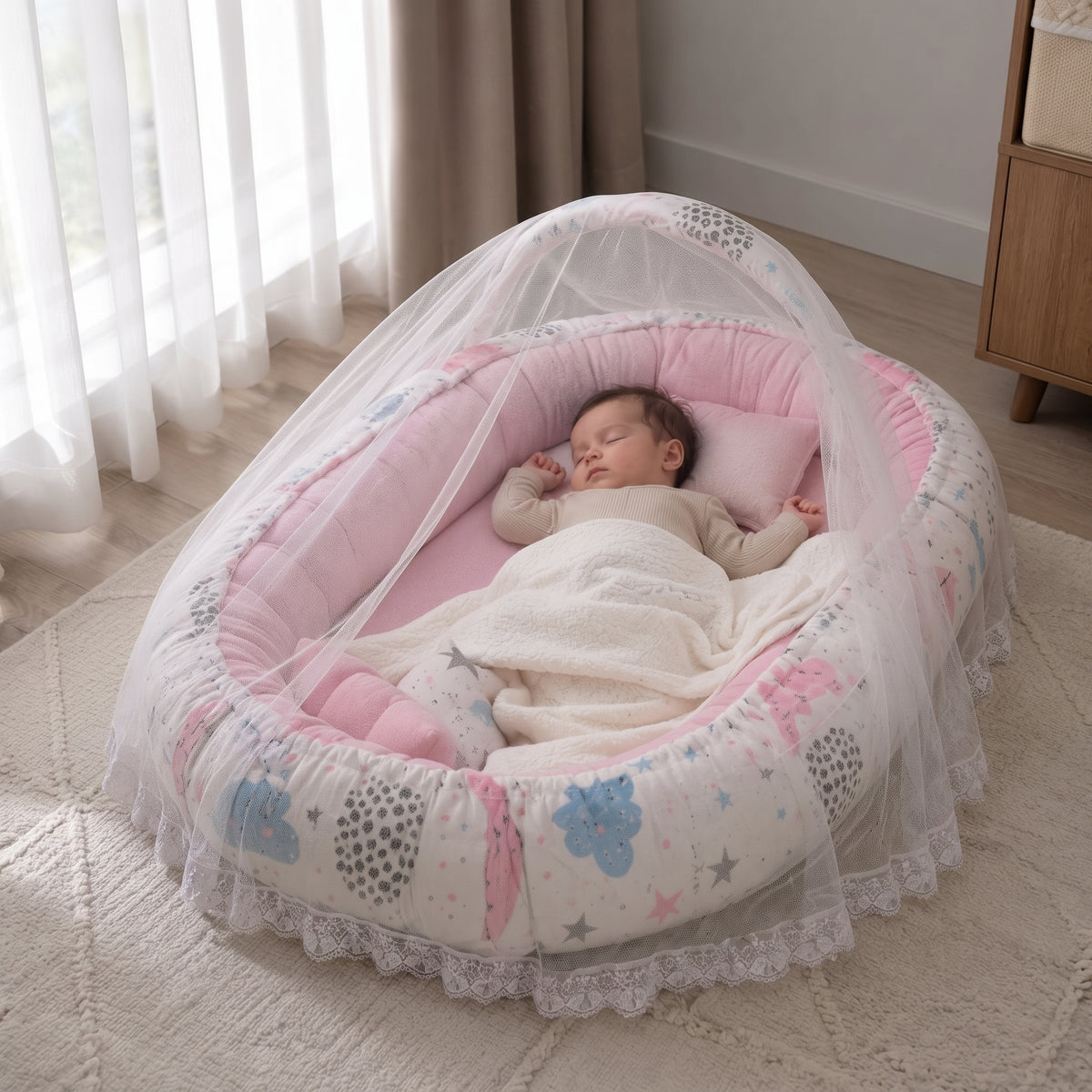 Rosy Sky _ Long Baby Nest