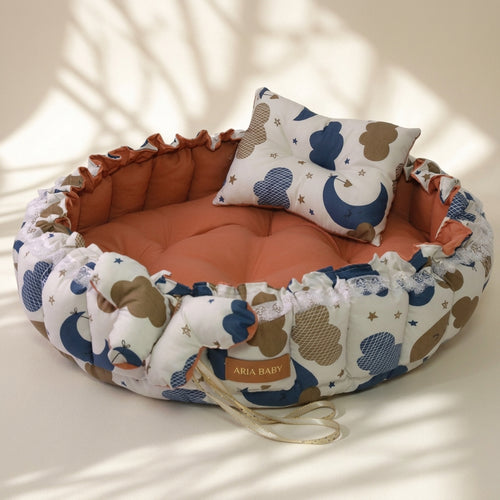Beige cloud _ Round Baby Nest