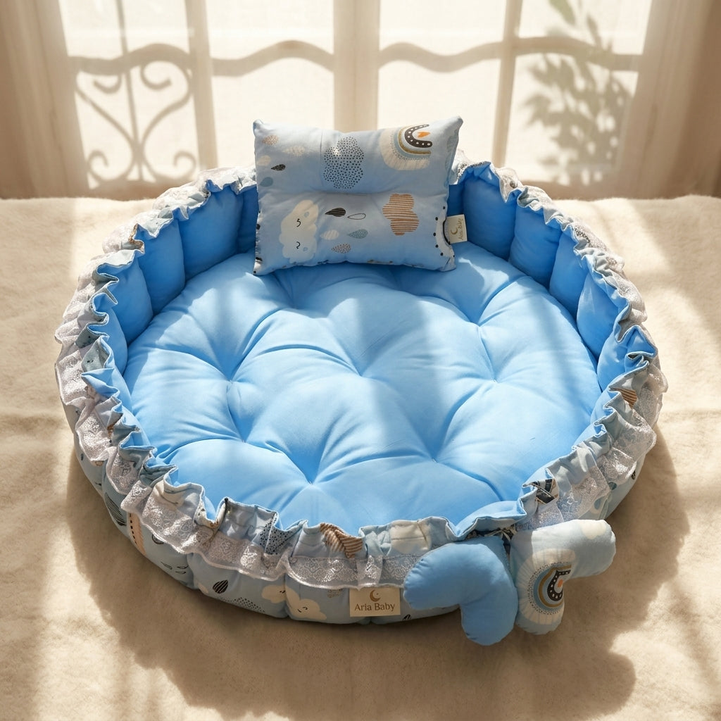 Blue Rainbow _ Round Baby Nest