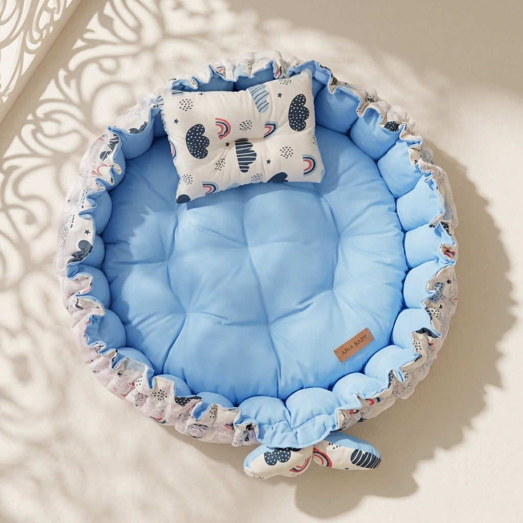 White Rainbow_ Round Baby Nest